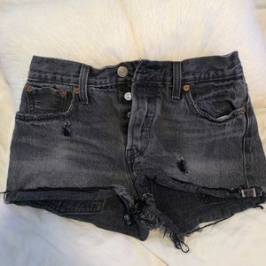 Black Levi Denim Shorts